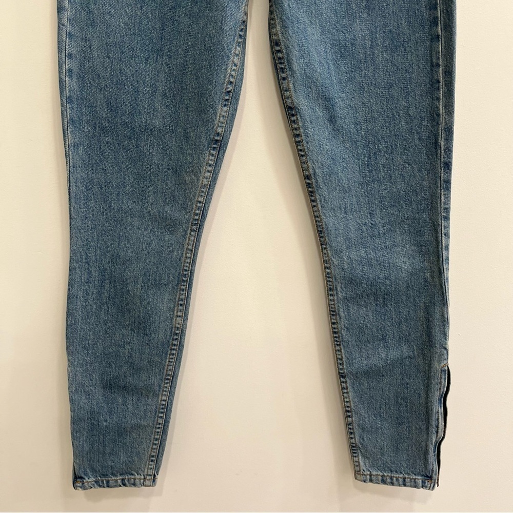 RE/DONE Originals High Rise Ankle Zip Jeans in 90's Wash 180-3WHRZ Size 25 - Picture 7 of 14